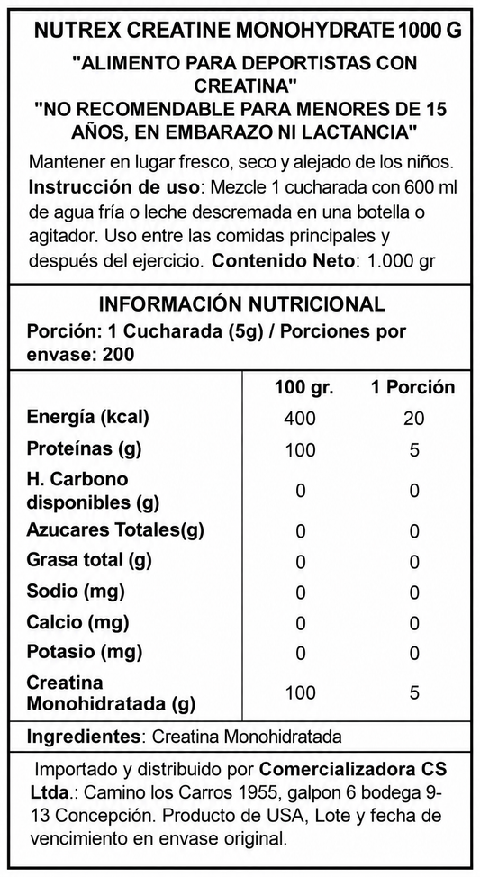 CREATINA NUTREX 1 KILO